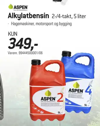 Thansen Alkylatbensin. 2-/4-takt, 5 liter tilbud