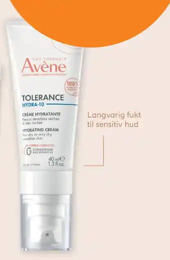 Vitusapotek Avène Tolerance Hydra-10 Cream tørr hud, 40 ml tilbud