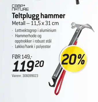 Thansen Teltplugg hammer tilbud