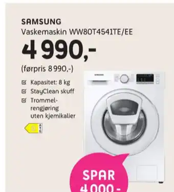 ELON Samsung vaskemaskin tilbud