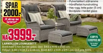 Europris Ukjent loungesett tilbud