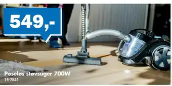 Poseløs støvsuger 700W