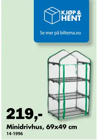Biltema Minidrivhus, 69x49 cm tilbud