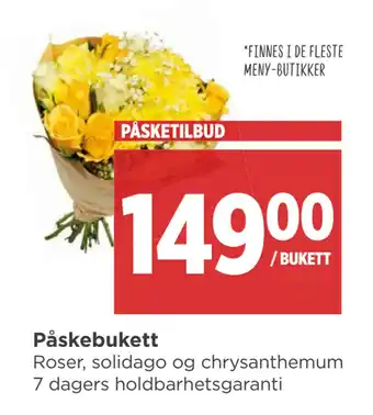 Meny Påskebukett tilbud