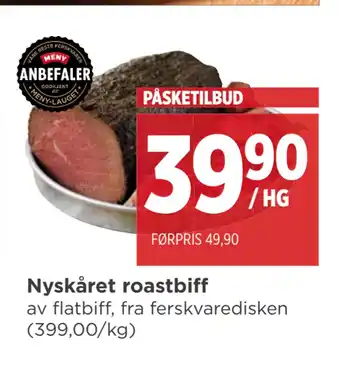 Meny Nyskåret roastbiff tilbud