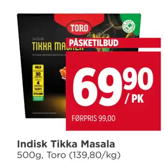 Meny Indisk Tikka Masala tilbud