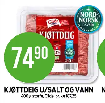 Kiwi KJØTTDEIG U/SALT OG VANN tilbud