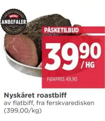 Meny Nyskåret roastbiff tilbud