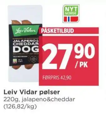 Meny Leiv Vidar pølser tilbud