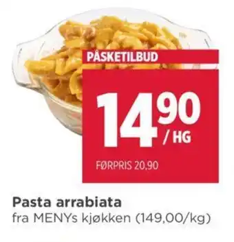 Meny Pasta arrabiata tilbud
