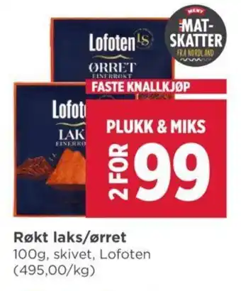 Meny Røkt laks/ørret tilbud
