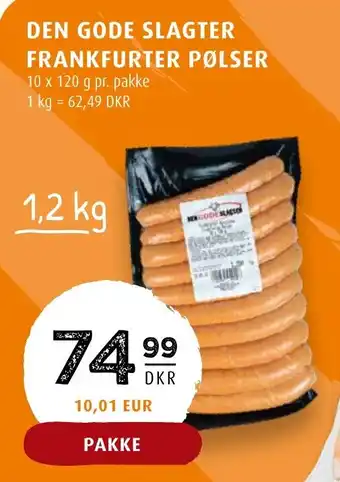 Scandinavian Park DEN GODE SLAGTER FRANKFURTER PØLSER tilbud