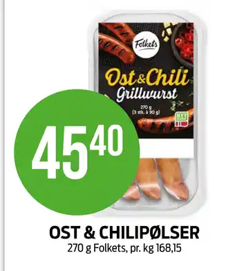 Kiwi OST & CHILIPØLSER tilbud