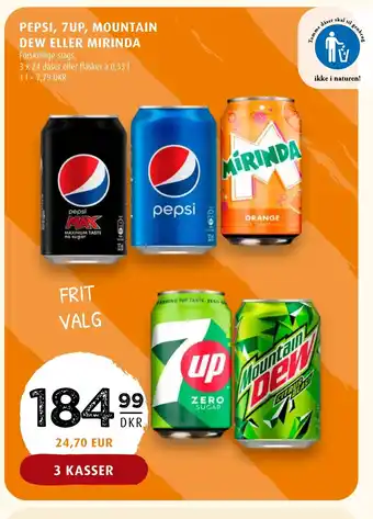Scandinavian Park PEPSI, 7UP, MOUNTAIN DEW ELLER MIRINDA tilbud