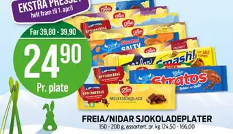 Kiwi Melkesjokolade sjokoladeplate tilbud