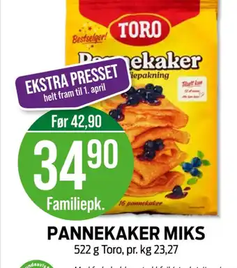 Kiwi Toro pannekakemix tilbud