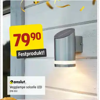 Jula Vegglampe solcelle LED tilbud