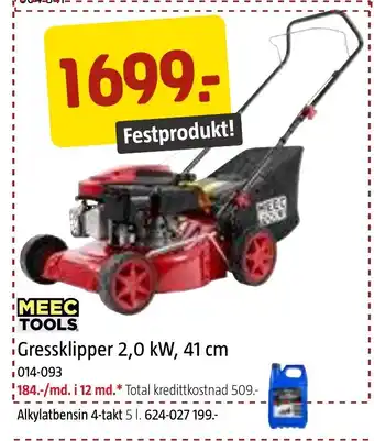 Jula Gressklipper 2,0 kW, 41 cm tilbud
