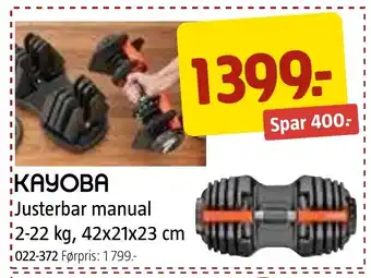 Jula KAYOBA Justerbar manual tilbud