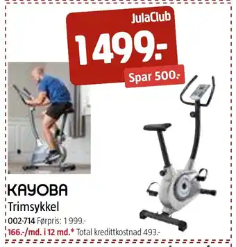 Jula KAYOBA Trimsykkel tilbud