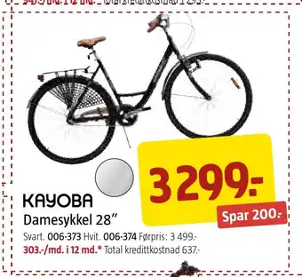 Jula KAYOBA Damesykkel 28" tilbud