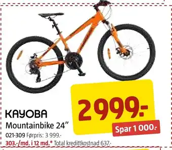 Jula KAYOBA Mountainbike 24" tilbud