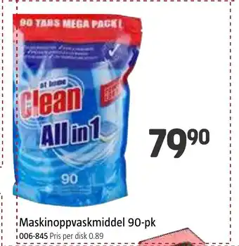 Jula Maskinoppvaskmiddel 90-pk tilbud