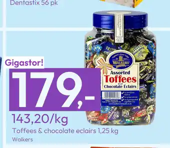 Gigaboks Toffees & chocolate eclairs 1,25 kg tilbud