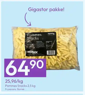 Gigaboks Pommes Snacks 2,5 kg tilbud