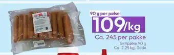 Gigaboks Grillpølse 90 g tilbud