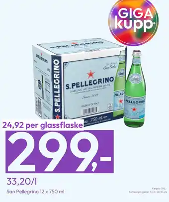Gigaboks San Pellegrino 12 x 750 ml tilbud
