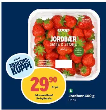 Coop Obs Jordbær 400 g tilbud