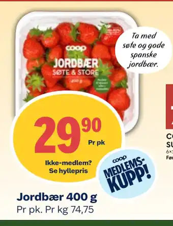 Coop Mega Jordbær 400 g tilbud
