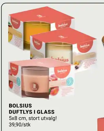 Europris BOLSIUS DUFTLYS I GLASS tilbud