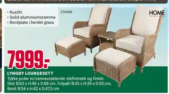 Europris LYNGBY LOUNGESETT tilbud