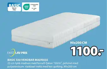 JYSK BASIC S50 VENDBAR MADRASS tilbud