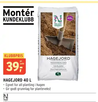 Montér HAGEJORD 40 L tilbud