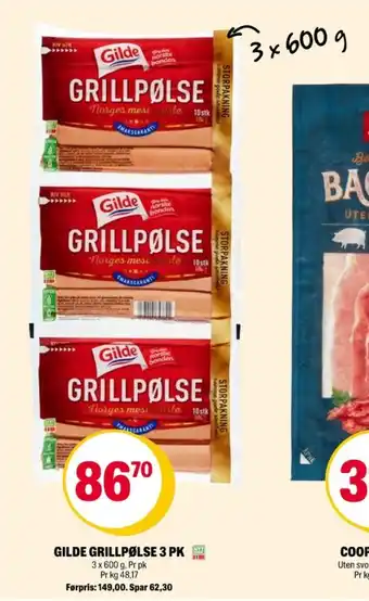 Coop Extra Gilde grillpølser tilbud