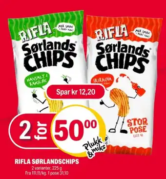 Coop Extra Rifla chips sriracha tilbud