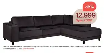 Møbelringen Gordon hjørnesofa tilbud