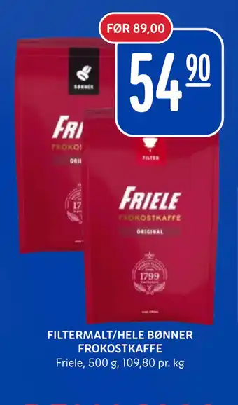 Rema 1000 FILTERMALT/HELE BØNNER FROKOSTKAFFE tilbud