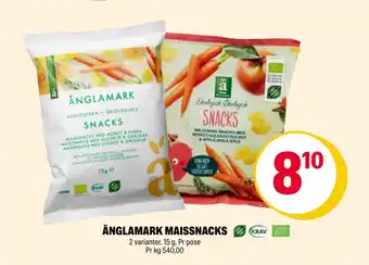 Coop Extra ÄNGLAMARK MAISSNACKS tilbud