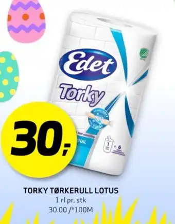 Bunnpris TORKY TØRKERULL LOTUS tilbud