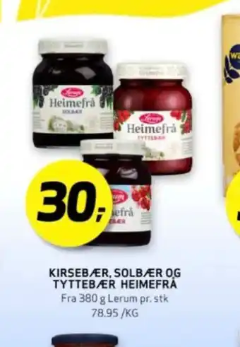 Bunnpris Lerum heimefrå tyttebær 380 gr tilbud