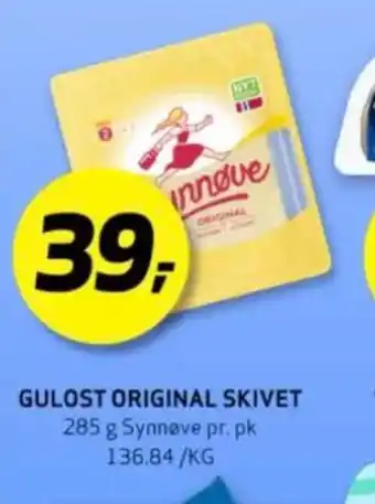 Bunnpris Synnøve finden gulost tilbud