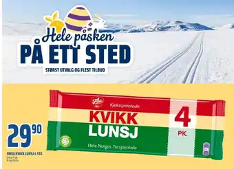 Coop Obs Kvikk lunsj sjokoladebar tilbud