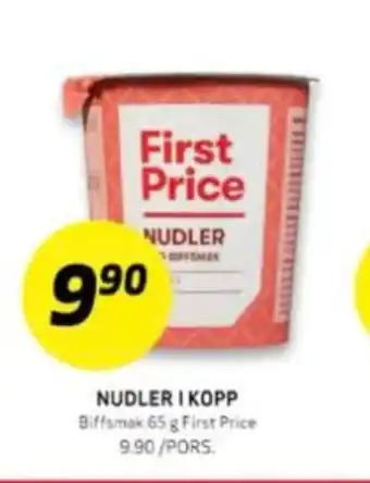 Bunnpris First price biffsmak nudler tilbud
