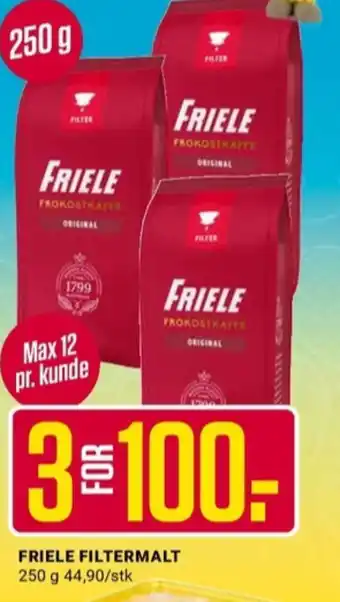 Europris Friele kaffe formalet tilbud