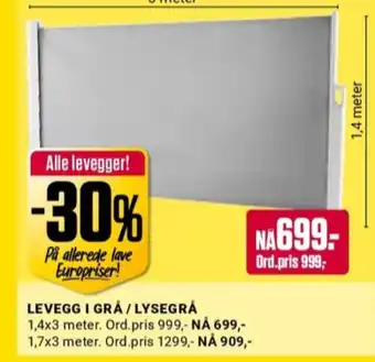 Europris Ukjent levegg tilbud