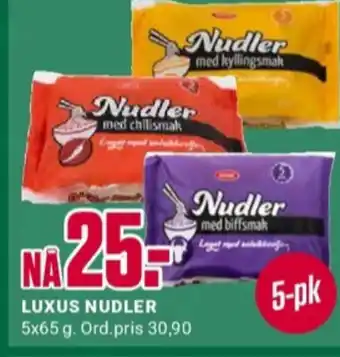 Europris Luxus nudler biffsmak tilbud